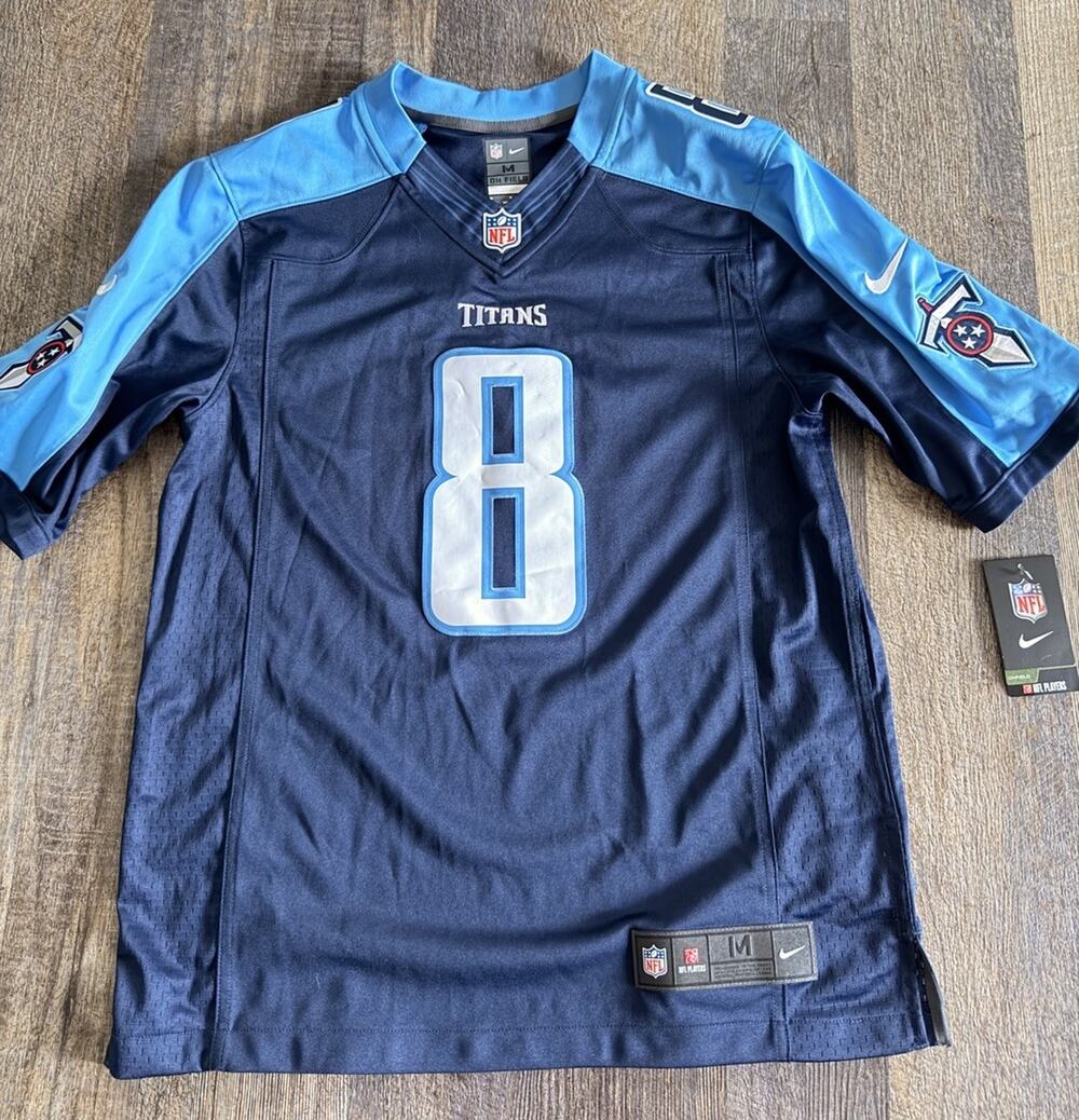 Nike Tennessee Titans Marcus Mariota Jersey Size M Navy Blue NWT